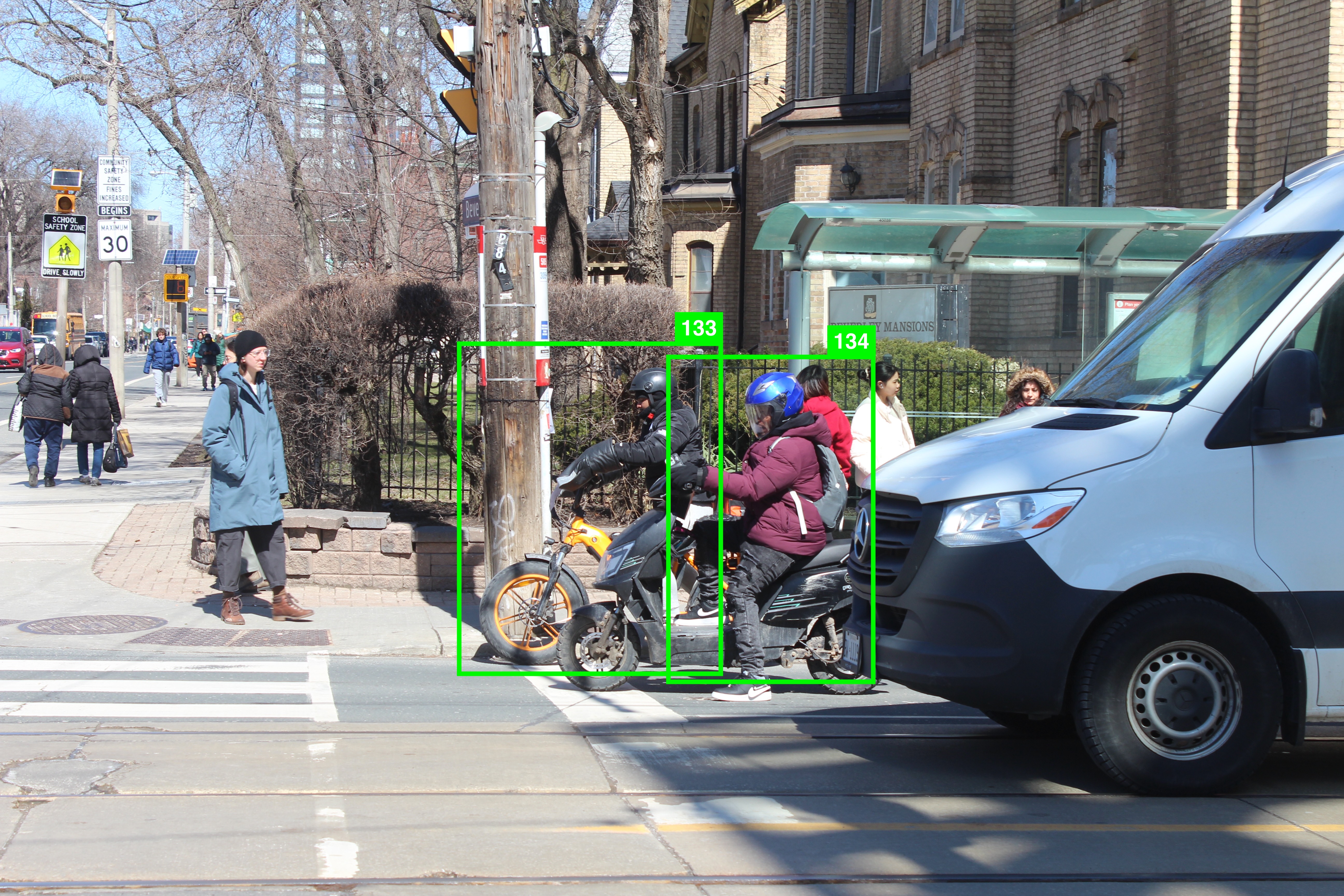 Delivery bikes observation