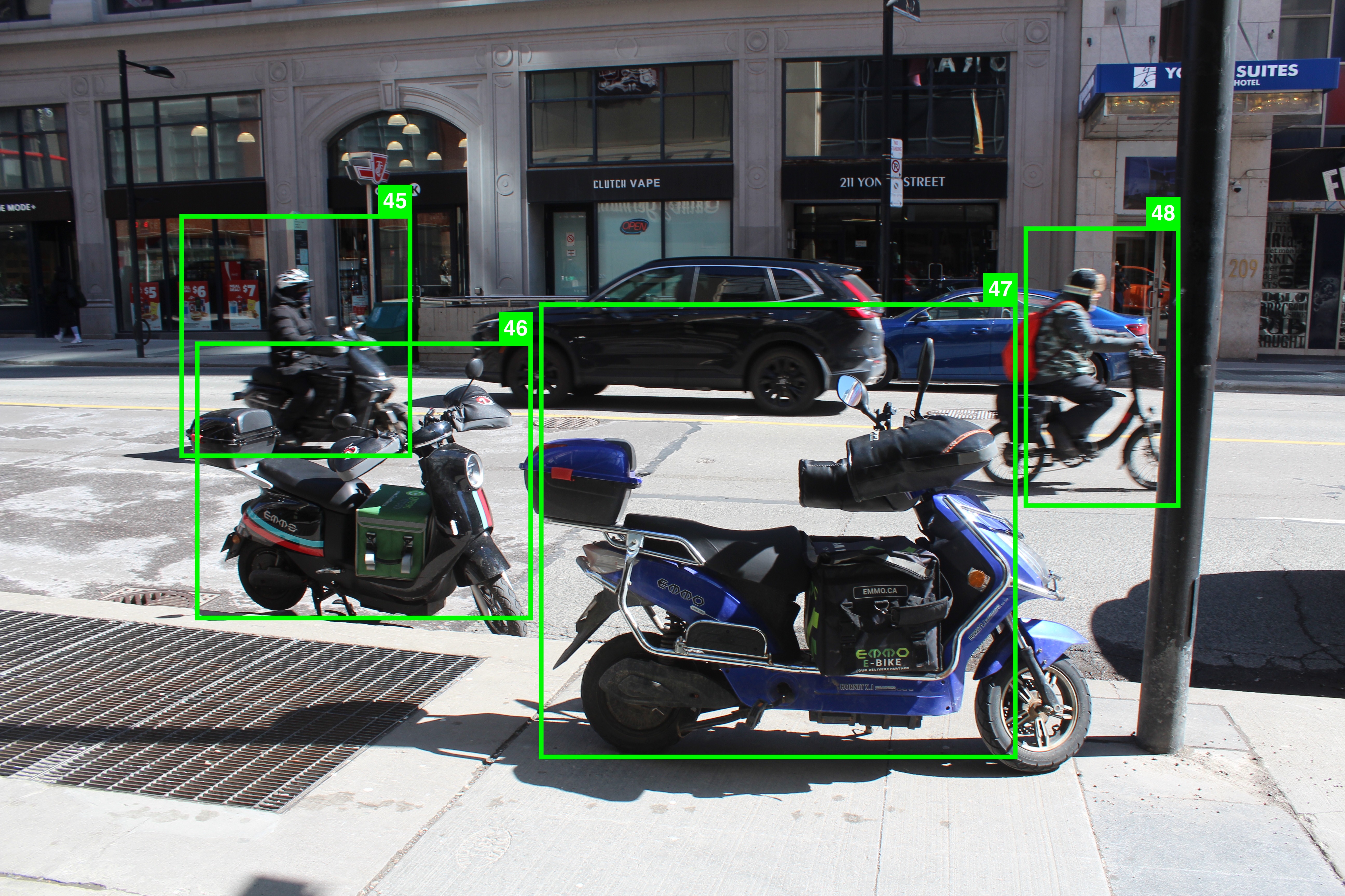 Delivery bikes observation