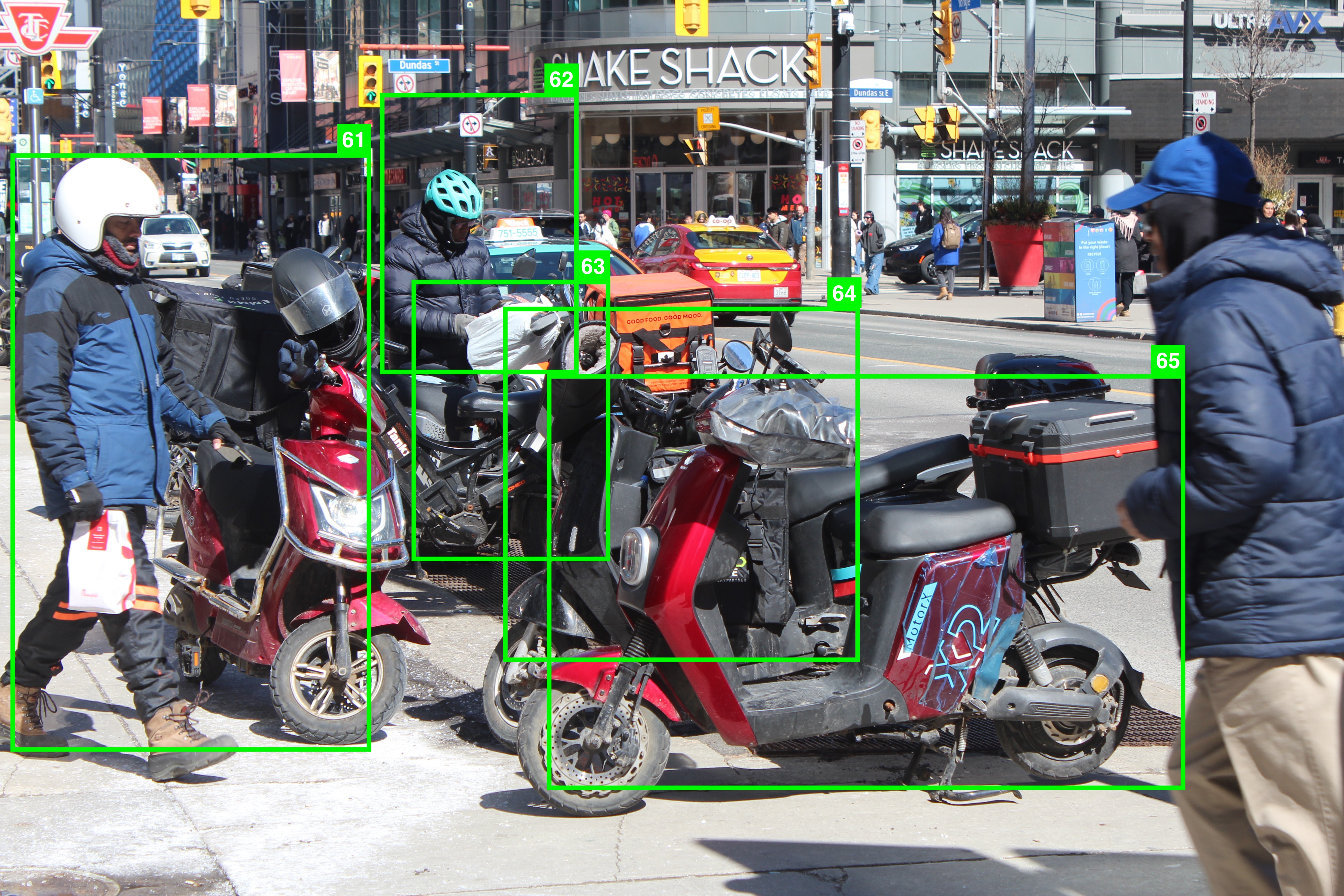 Delivery bikes observation