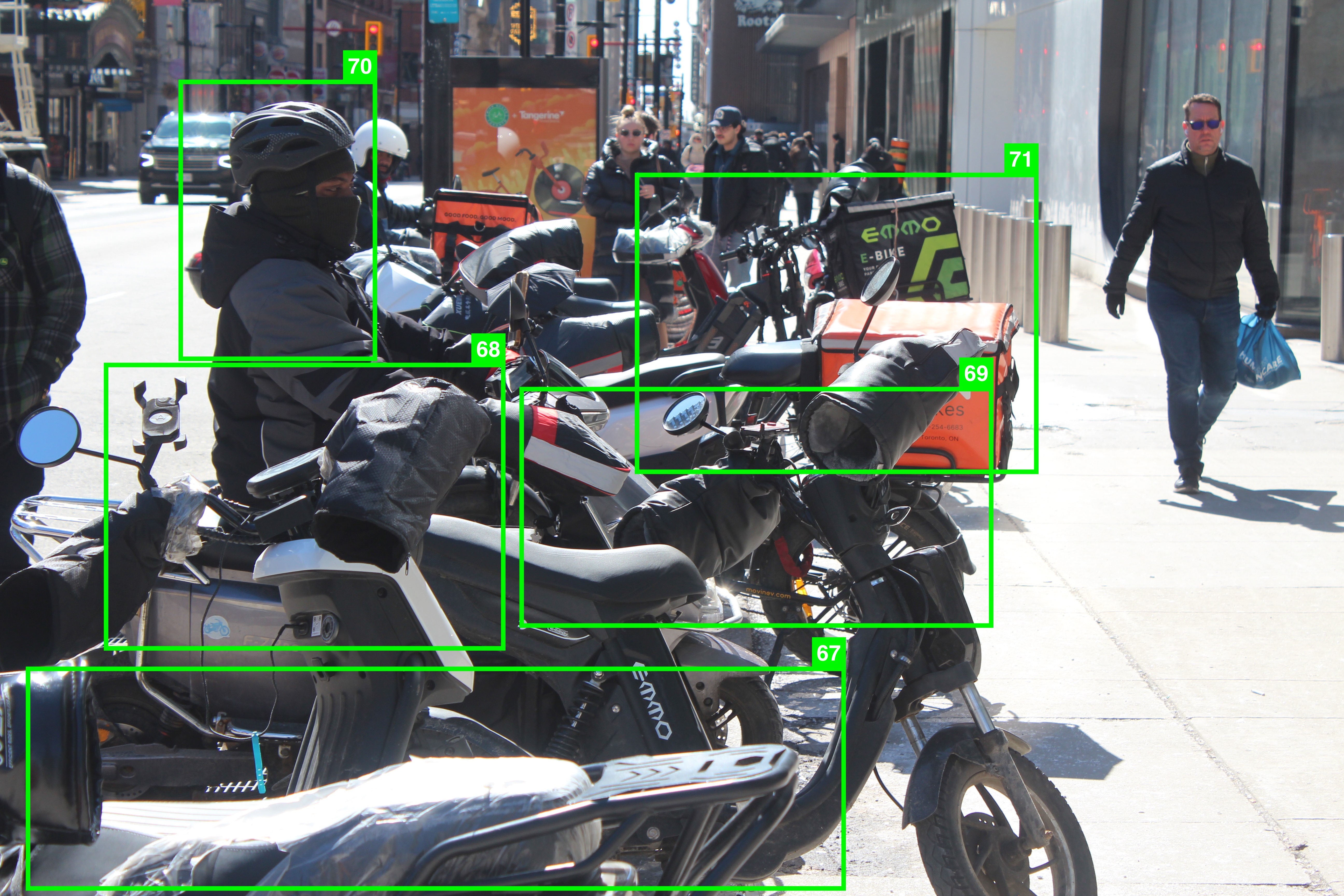 Delivery bikes observation