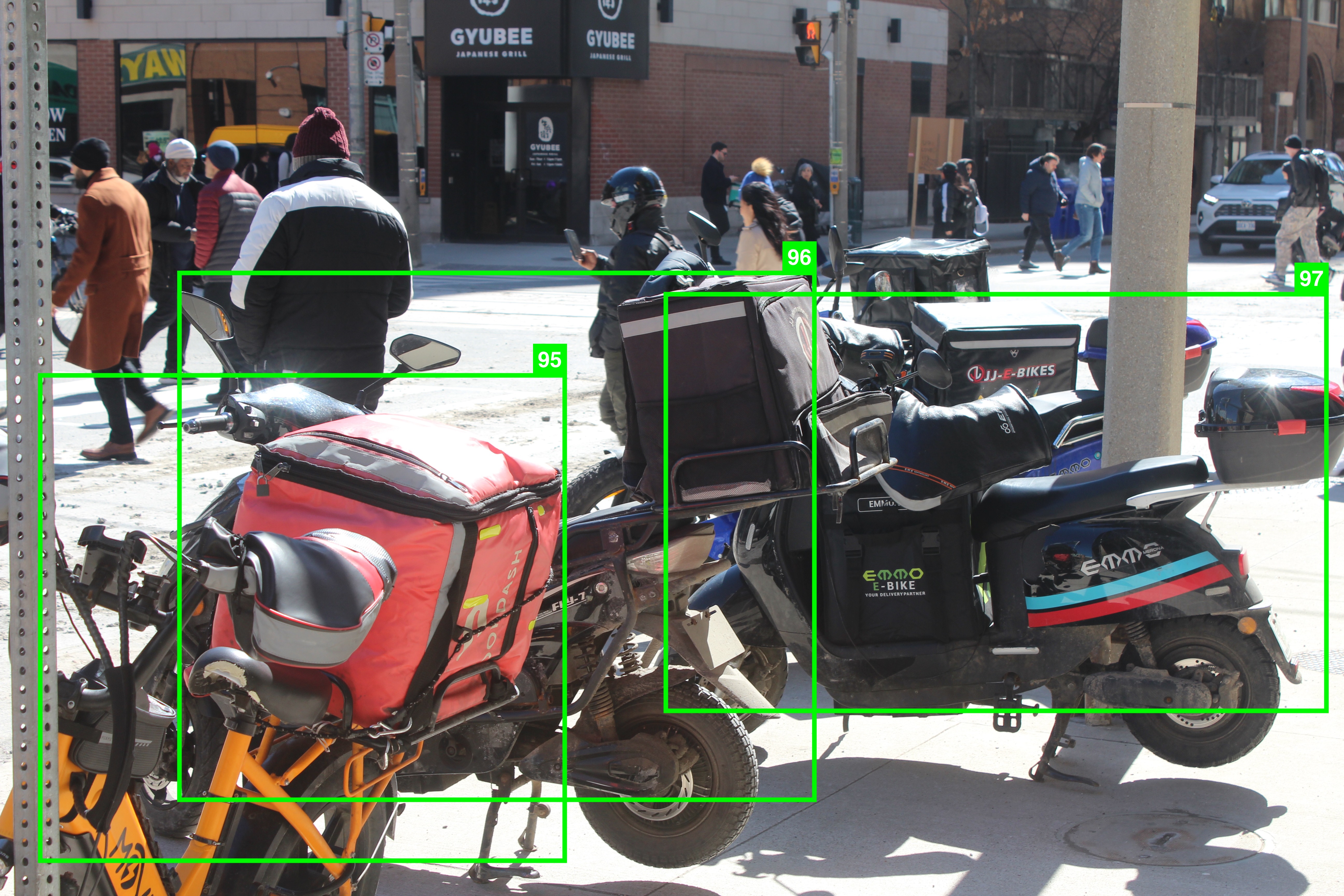 Delivery bikes observation